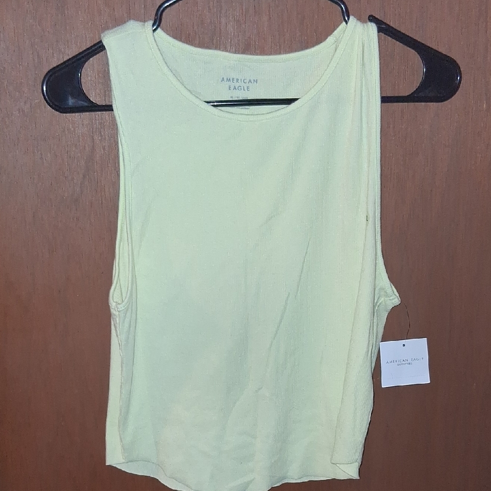 American Eagle Outfitters Women's Yellow Tank Top